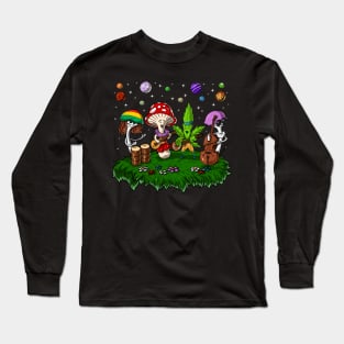 Hippie Mushrooms Party Long Sleeve T-Shirt